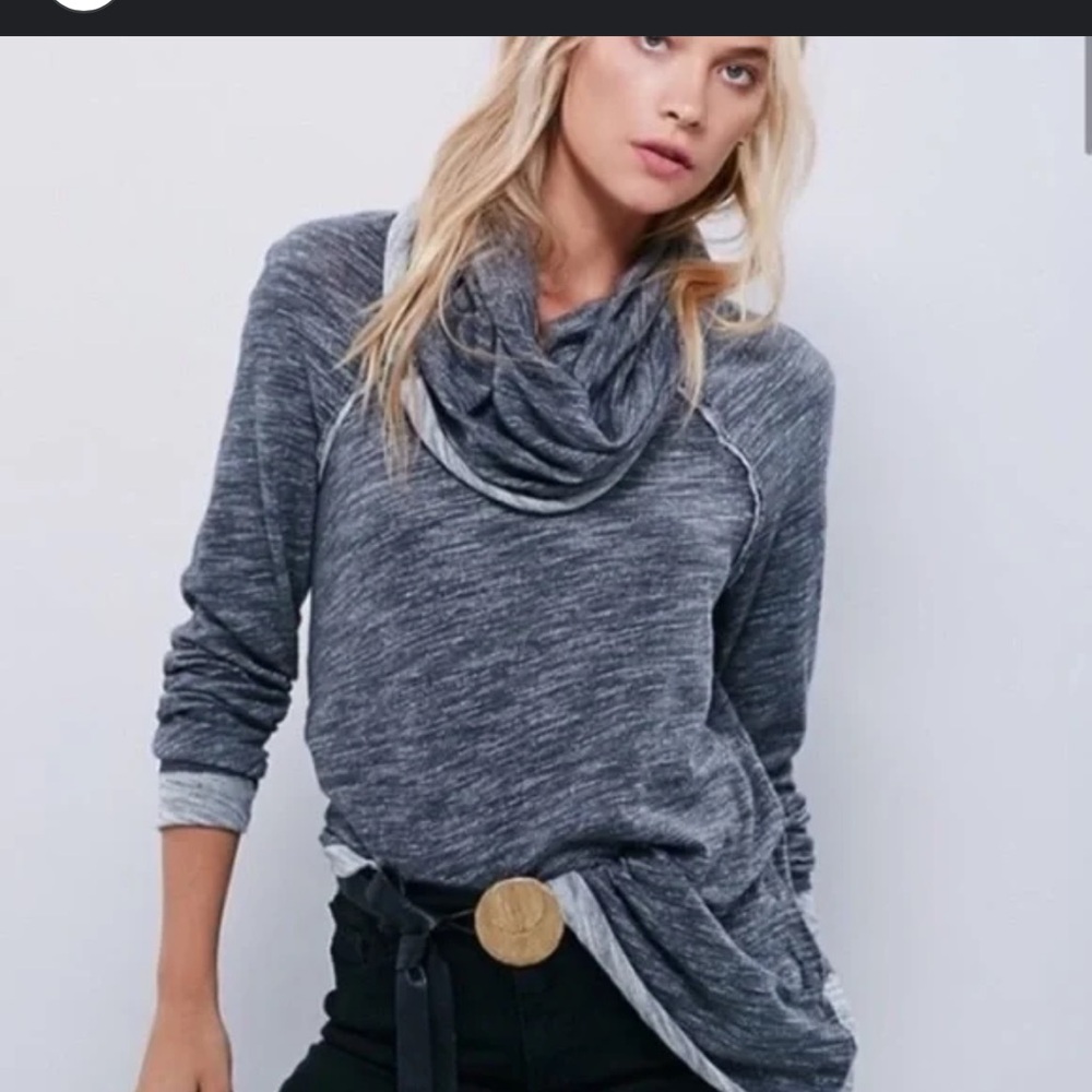 Free People Beach Cocoon Cowl Neck Pullover